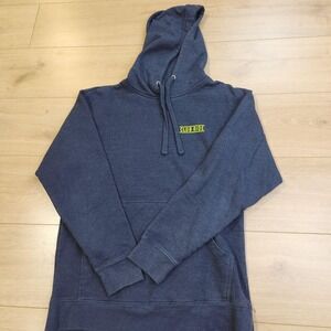 Club Ride Hoodie Sweatshirt Mens Medium Blue Cycling Logo Pullover Fleece